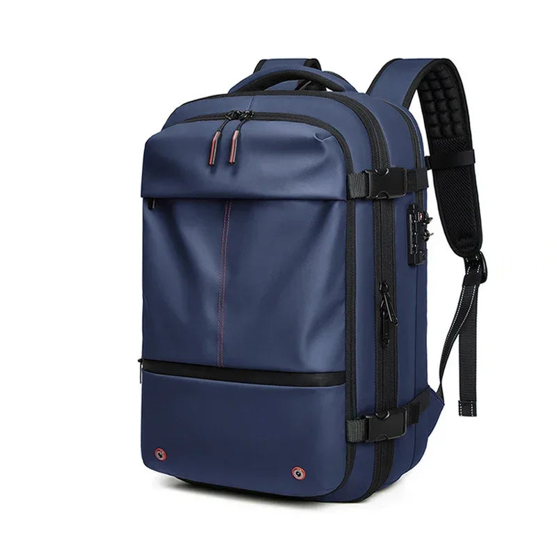 Men Travel Backpack 17 Inch Vacuum Compression Laptop Backpack Extended Large Capacity School Backpack Hiking Business Backpack