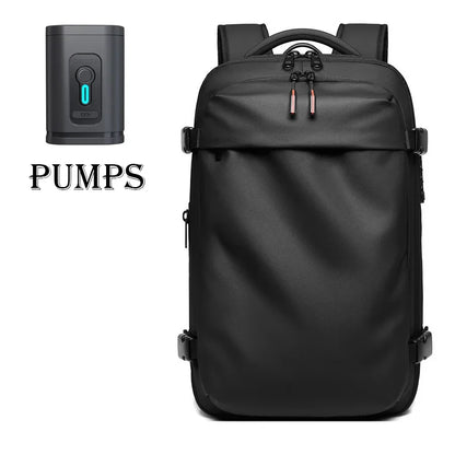 Men Travel Backpack 17 Inch Vacuum Compression Laptop Backpack Extended Large Capacity School Backpack Hiking Business Backpack