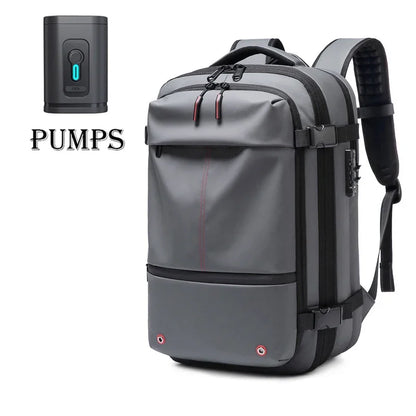 Men Travel Backpack 17 Inch Vacuum Compression Laptop Backpack Extended Large Capacity School Backpack Hiking Business Backpack