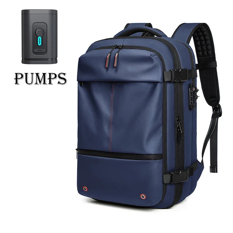 Men Travel Backpack 17 Inch Vacuum Compression Laptop Backpack Extended Large Capacity School Backpack Hiking Business Backpack