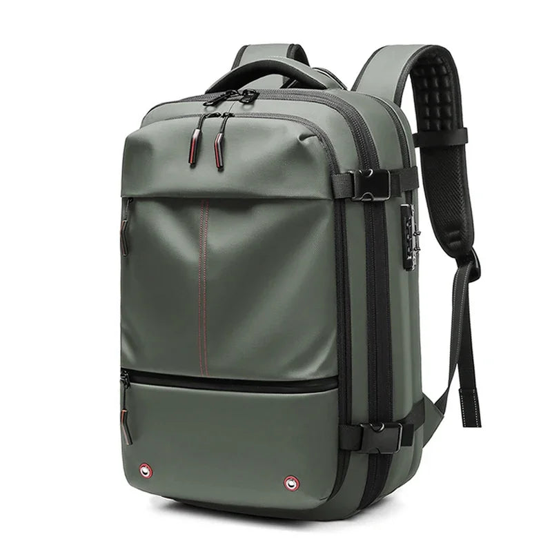 Men Travel Backpack 17 Inch Vacuum Compression Laptop Backpack Extended Large Capacity School Backpack Hiking Business Backpack