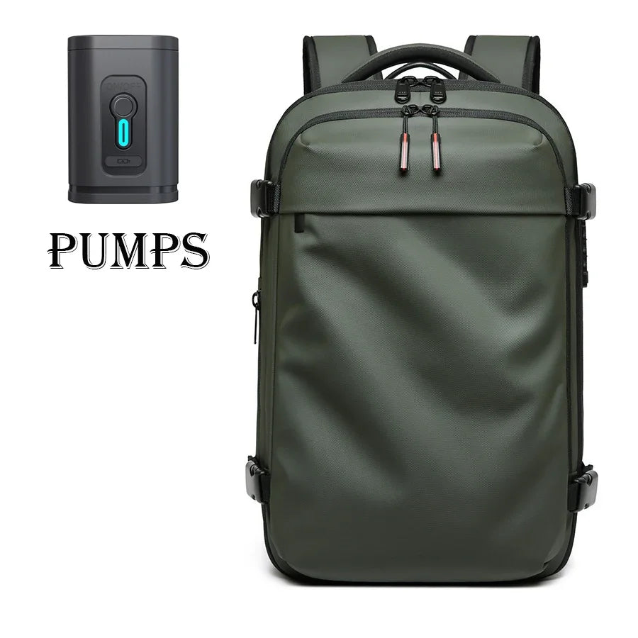 Men Travel Backpack 17 Inch Vacuum Compression Laptop Backpack Extended Large Capacity School Backpack Hiking Business Backpack